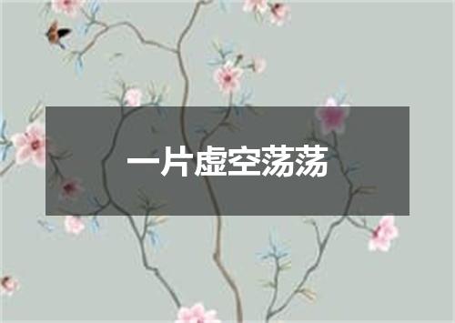 一片虚空荡荡