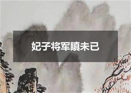 妃子将军瞋未已