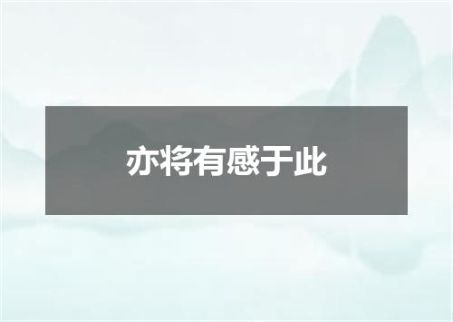 亦将有感于此