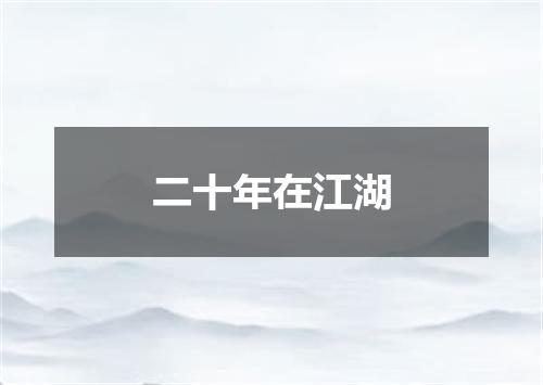 二十年在江湖