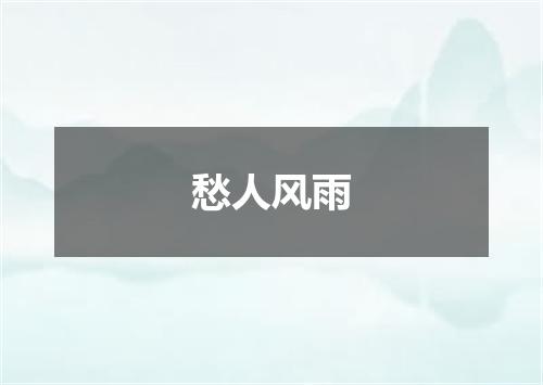 愁人风雨