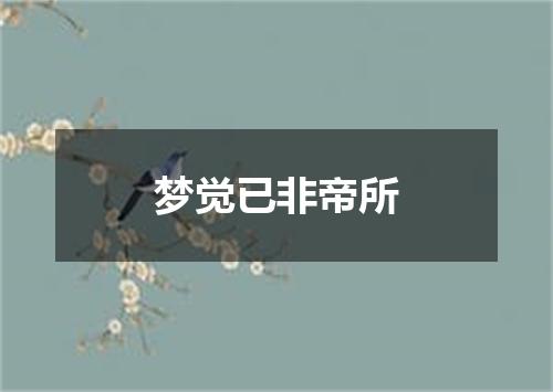 梦觉已非帝所