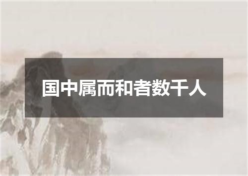 国中属而和者数千人
