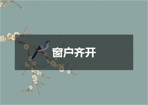 窗户齐开