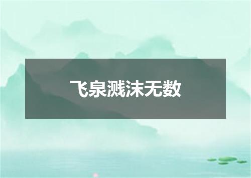 飞泉溅沫无数