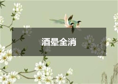 酒晕全消