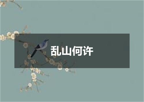 乱山何许