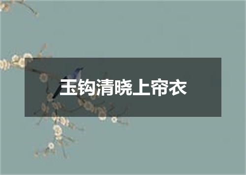 玉钩清晓上帘衣