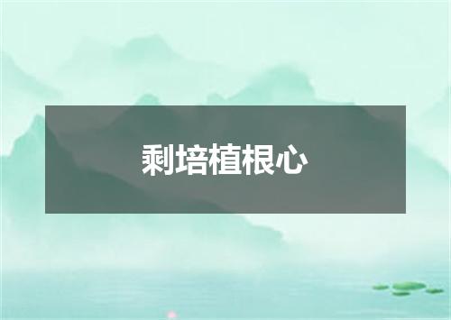 剩培植根心