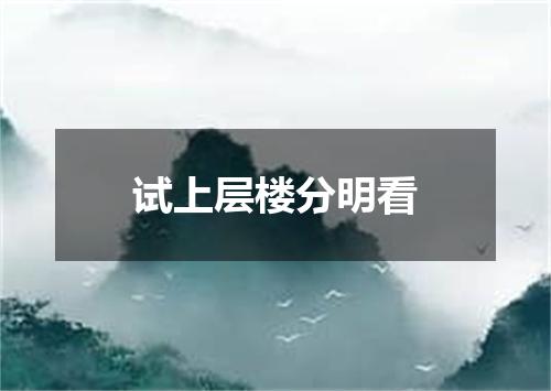 试上层楼分明看
