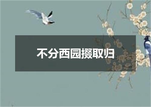 不分西园掇取归