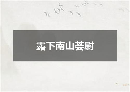 露下南山荟尉