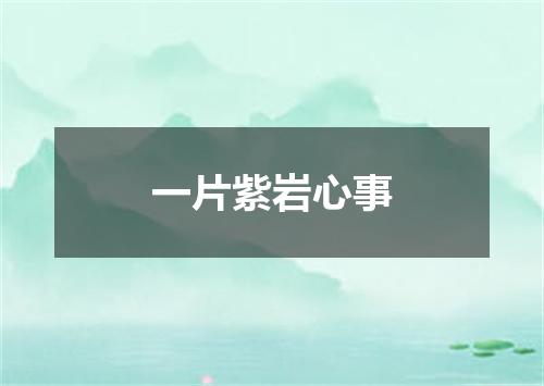 一片紫岩心事