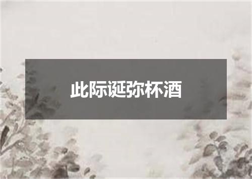 此际诞弥杯酒