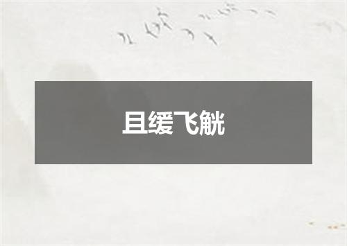 且缓飞觥