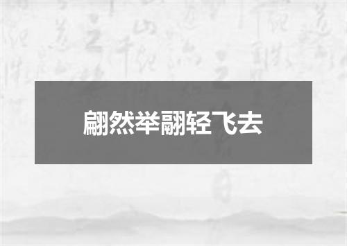 翩然举翮轻飞去