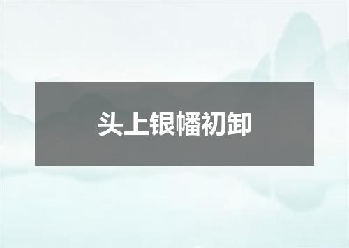 头上银幡初卸