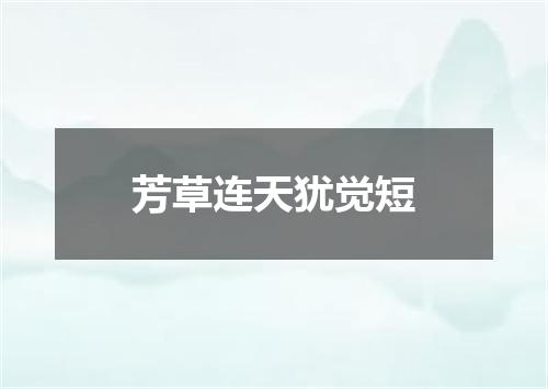 芳草连天犹觉短