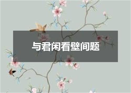 与君闲看壁间题