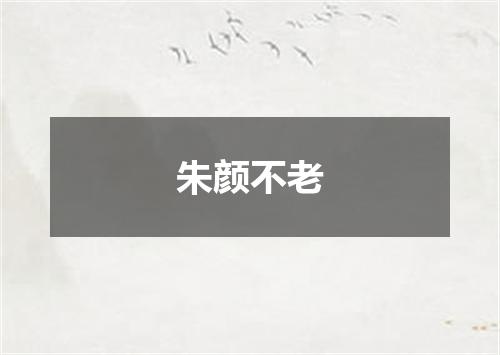 朱颜不老