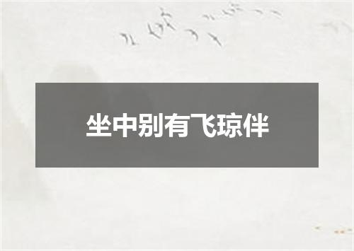 坐中别有飞琼伴