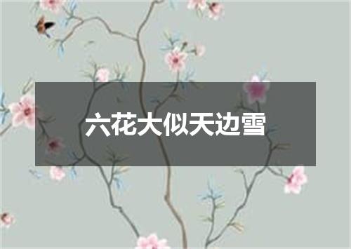 六花大似天边雪