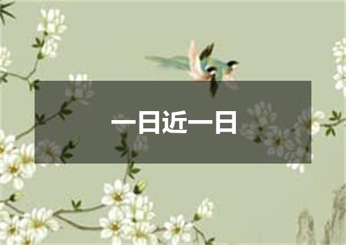 一日近一日