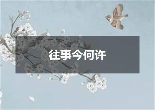 往事今何许