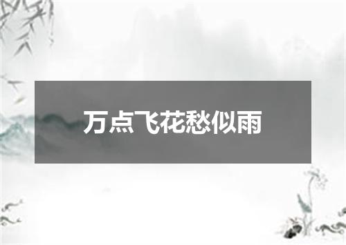 万点飞花愁似雨