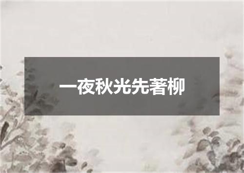 一夜秋光先著柳