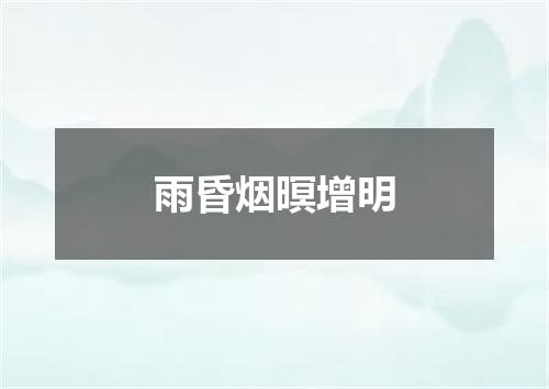 雨昏烟暝增明