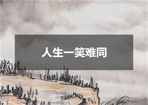 人生一笑难同