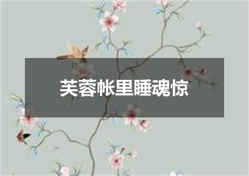芙蓉帐里睡魂惊