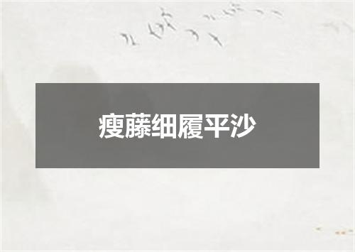 瘦藤细履平沙