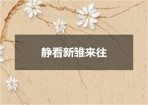 静看新雏来往