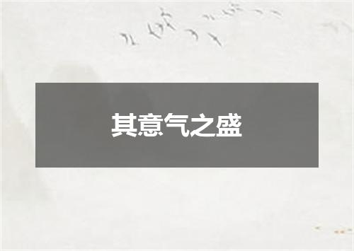 其意气之盛