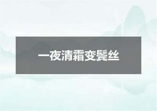 一夜清霜变鬓丝