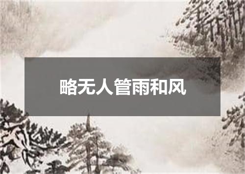略无人管雨和风