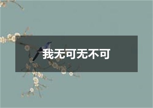 我无可无不可