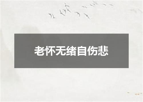 老怀无绪自伤悲