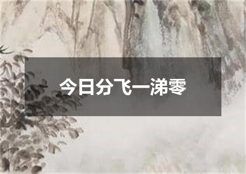 今日分飞一涕零