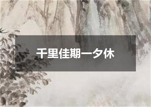千里佳期一夕休