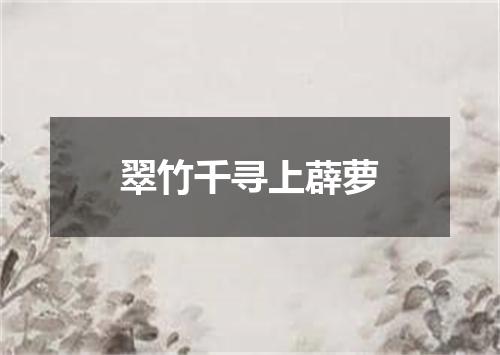 翠竹千寻上薜萝