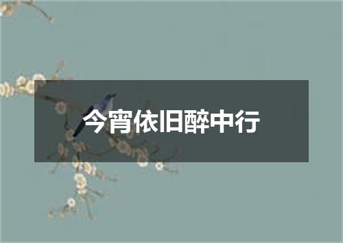 今宵依旧醉中行