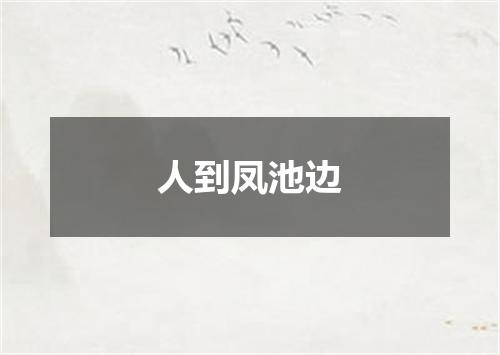人到凤池边