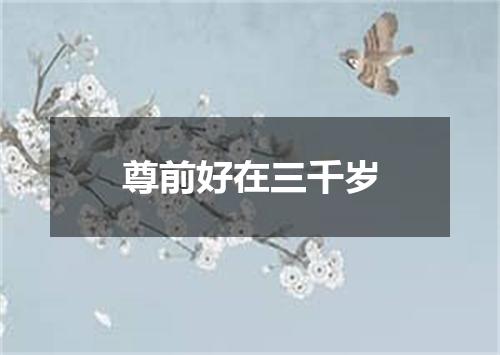 尊前好在三千岁