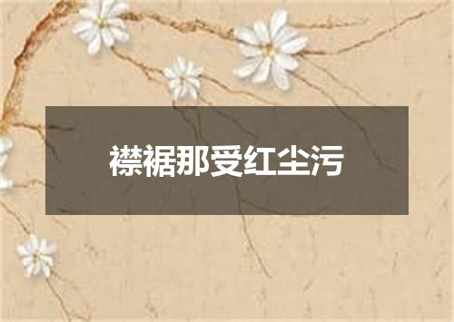 襟裾那受红尘污