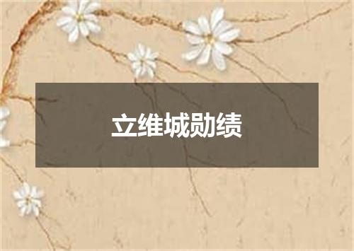 立维城勋绩