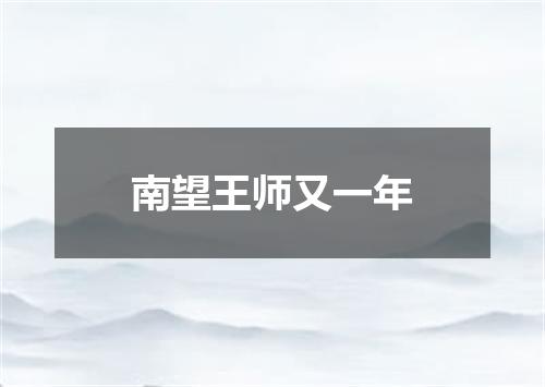 南望王师又一年