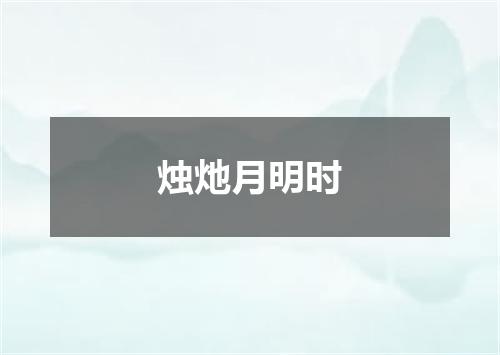 烛灺月明时